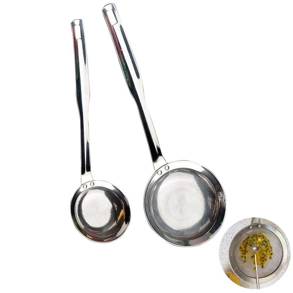 Fine Mesh Stainless Steel Colander，2025 Stainless Steel Filter,Durable Multi-Functional Kitchen Cooking Net Strainer (2-Piece Set),Strainers Fine Mesh，Profesional Stainless Strainer.