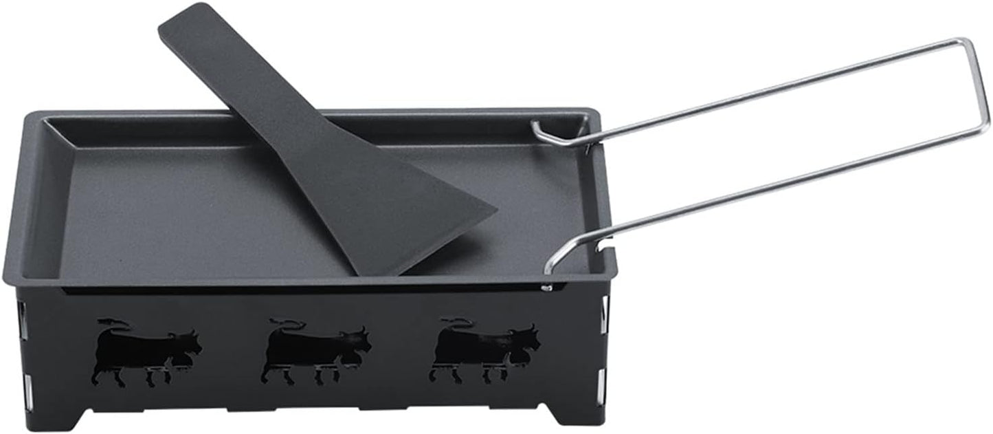 ViaGasaFamido Carbon Steel Grilling Tool Set - Non-Stick Cheese Pot with Foldable Handle