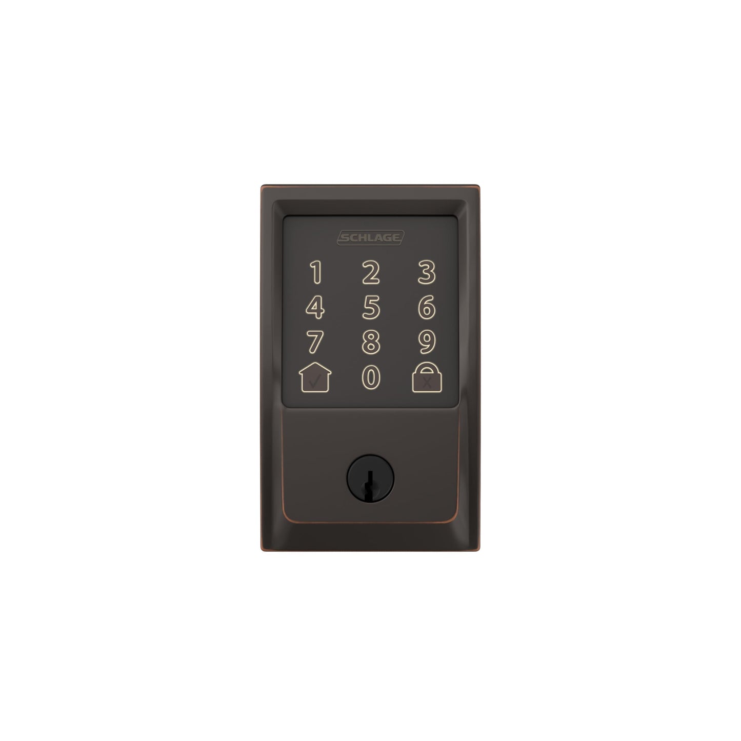 Schlage Encode Smart WiFi Deadbolt Lock for Front Door - Keyless Entry with App or Touchscreen - Works with Alexa, Hey Google, & Airbnb - Create Codes for Guests - Matte Black