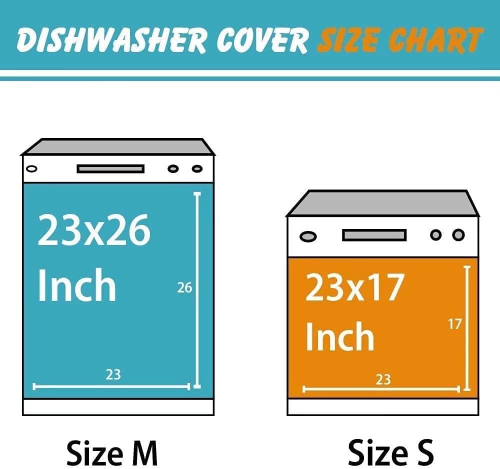 Valentine's Day Magnetic Dishwasher Cover, Self Adhesive Love Refrigerator Decal, Decorative Kitchen Panel 23"x26"