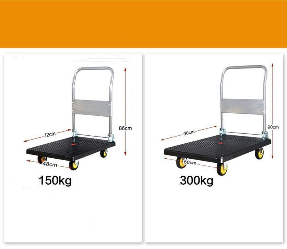 Handling Vehicle Flatbed Truck Folding Platform Truck Heavy Aluminum Duty Moving Platform Cart and Dolly Push Cart Collapsable Hand Cart for Warehouse