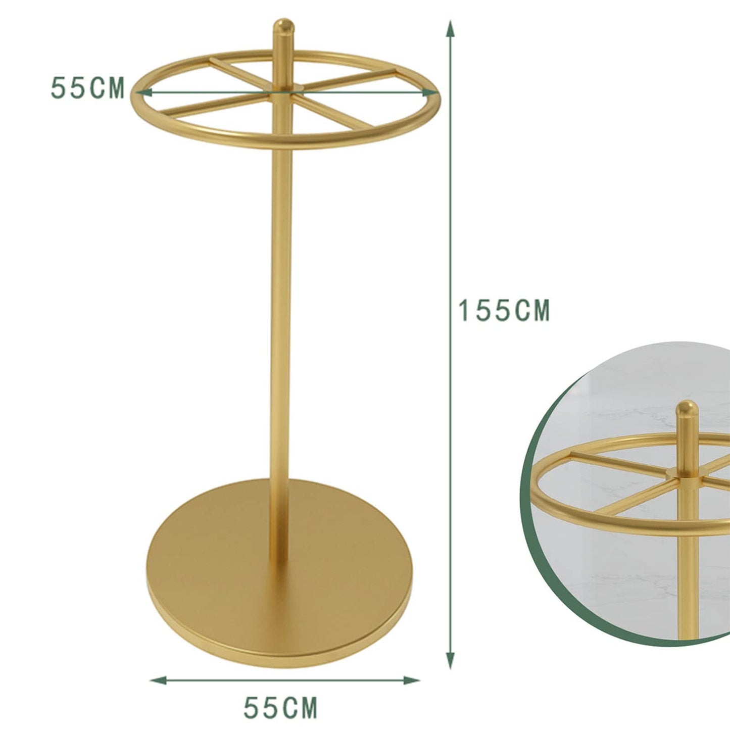 Round Garment Rack, Floor Standing Rotatable Clothing Rack, Portable Retail Display Stand for Hanging Clothes Bedrooms Boutiques Commercial Shop Laundry Room