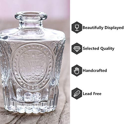LINALL Donatello Bitters Bottle for Cocktail, 4oz / 130ml Glass Dash Bottle with Gold Plated Dasher Top