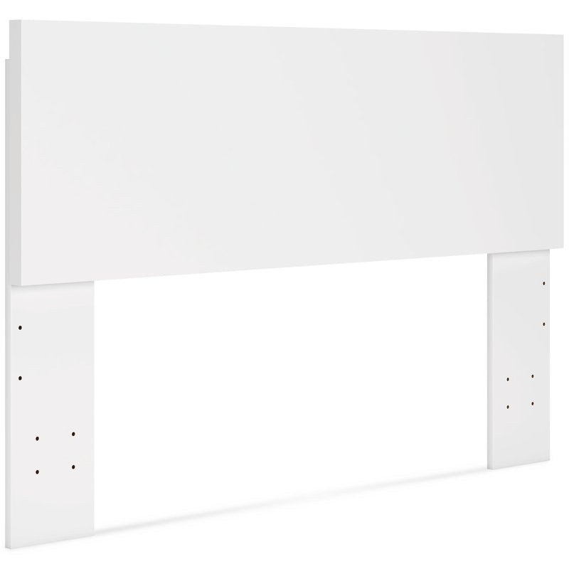 Signature Design by Ashley Onita Contemporary Queen Panel Headboard with Adjustable Height, Wood and Decorative Laminate, 39.53" High, Solid White Finish