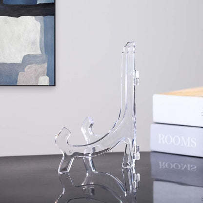 Artliving Clear 8 Pack 6.5inch Acrylic Easels, Display Stand Holder for Pictures, Plates, and Artworks