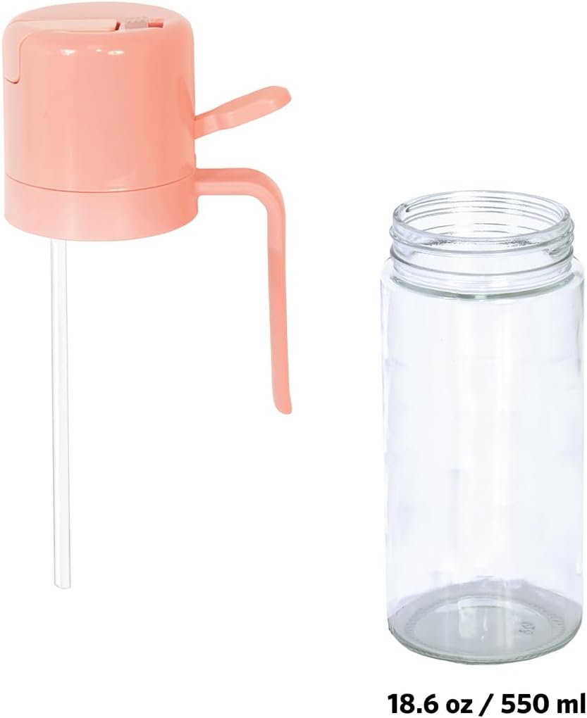 2 1 18.6oz/550ml Glad in Oil Dispenser, - Olive Oil Sprayer for Cooking, Pouring Salad Dressing, and Grilling - Kitchen