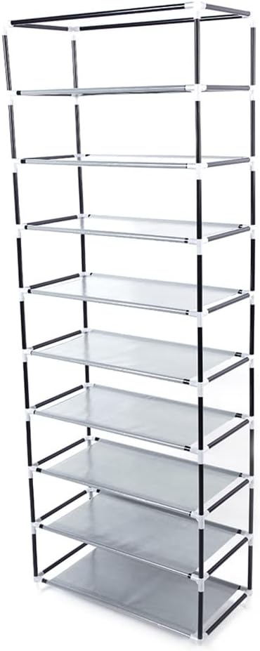 Generic 63" 10-Floor Closet, The Large Shoe Rack with dust Cover Shoe Rack with Covers on The Non-Woven Shoe Cabinet is