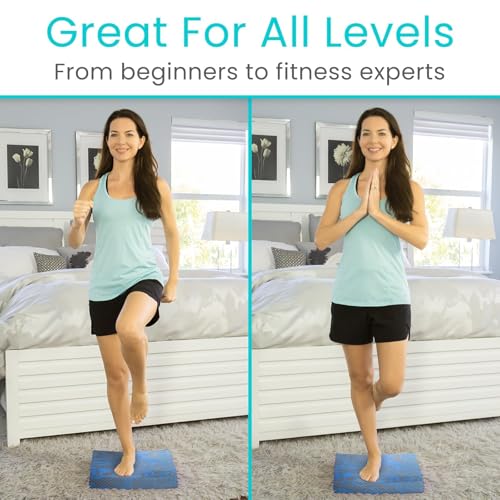 Vive Balance Pad - Foam Large Yoga Mat Trainer for Physical Therapy, Stability Workout, Knee and Ankle Exercise, Strength Training, Rehab - Chair Cushion for Adults, Kids, and Travel