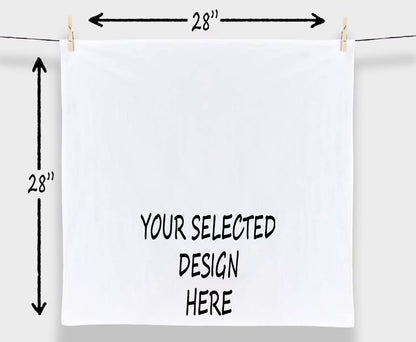 Handmade Funny Bathroom Towel, 100% Cotton Get Naked Just Kidding Flour Sack Hand Towel (28x28 Inch)