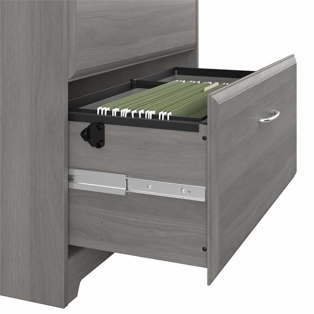 UrbanPro 2 Drawer Lateral File Cabinet, 32W x 20D x 30H, Engineered Wood, Modern Gray Finish, Full-Extension Ball Bearing Slides, Supports Legal/Letter/A4 Documents, Home Office Filing Storage
