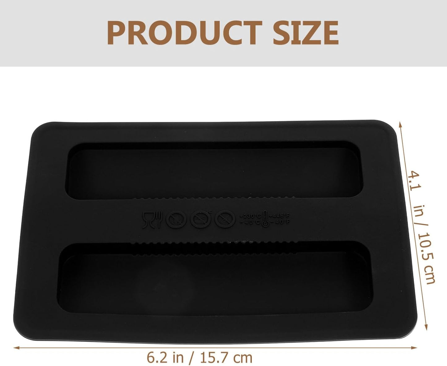 BESTonZON Silicone Toaster Dust Covers, 2 Slice Electric Bread Maker Upper Covers in Black