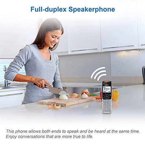 VTech VS112-4 Bluetooth 4 Handset Cordless Phone for Home with Answering Machine, Call Blocking, Caller ID, Intercom and Connect to Cell