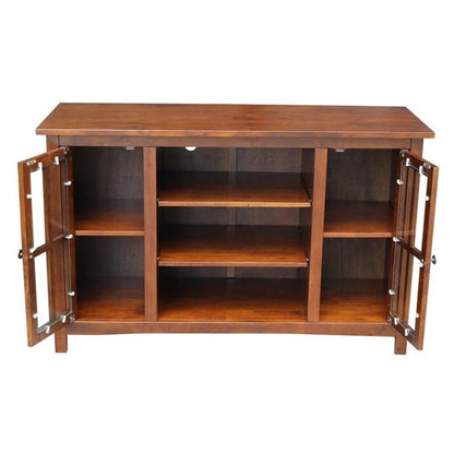 International Concepts Entertainment 48" TV Stand with 2 Doors in Brown