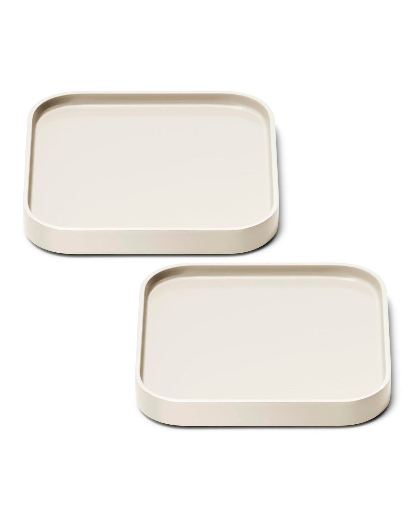 Caraway Spoon Rest Set of 2 - Stackable Spoon Holder for Kitchen Counter - Drip Catching, Heat-Resistant Design - Non-Slip Base - Cream