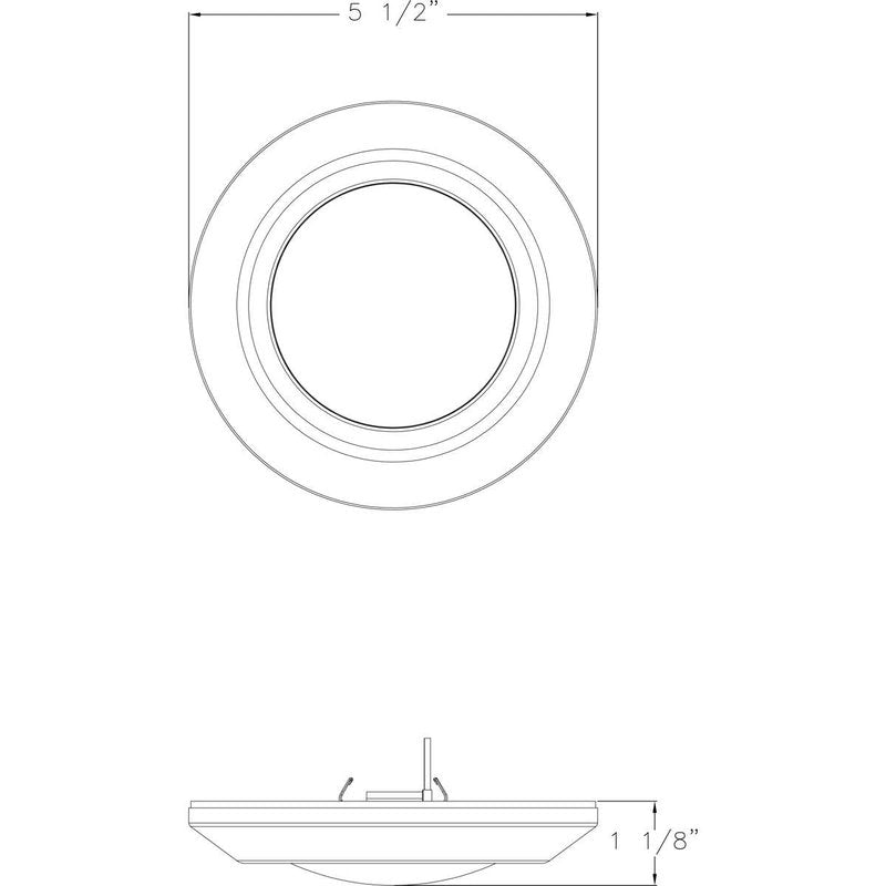 Progress Lighting 5-1/2-Inch Surface Mount LED Light, Intrinsic Collection, White, P810012-028-30