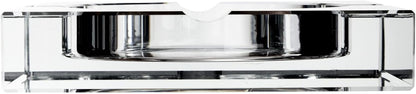 Juvale Glass Crystal Ashtray with 4 Slots for Cigars - Luxury Square Cigarette Holder for Home, Office, Desk (7 x 7 x