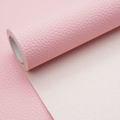 Coral Pink Litchi Texture Fabric Leather 11.8x53.14 Inch（30x135 CM） 1.13mm Thick Faux Synthetic Leather Material for Upholstery Crafts, DIY Sewings, Sofa, Handbag, Earrings, Hair Bows Decorations
