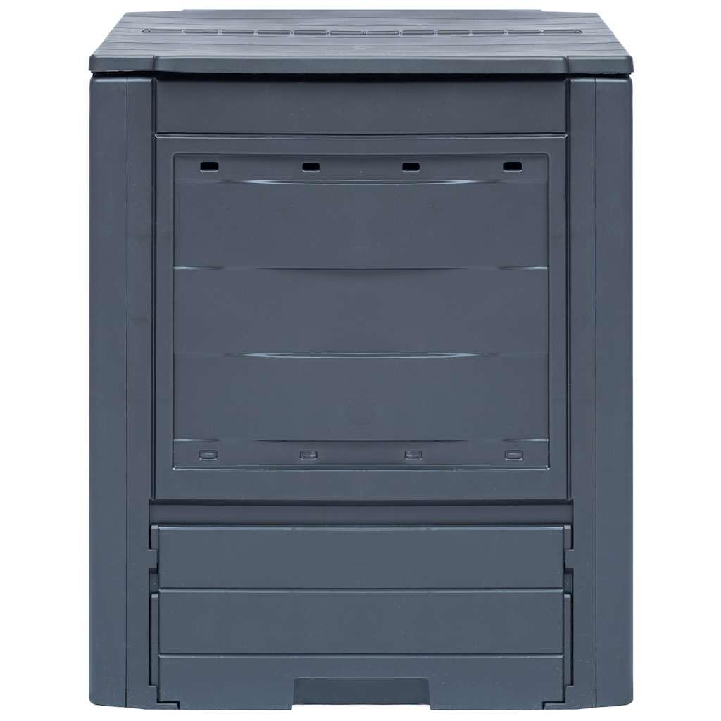 3-Piece Garden Compost Bin Set, Large 780 Gallon Capacity Outdoor Composter for Kitchen Scraps and Garden Waste, Durable Weather-Resistant Gray Matte Finish Square Composters