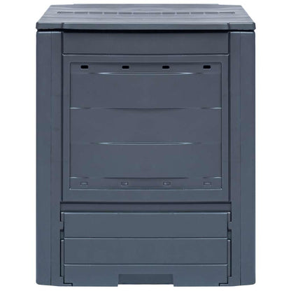 3-Piece Garden Compost Bin Set, Large 780 Gallon Capacity Outdoor Composter for Kitchen Scraps and Garden Waste, Durable Weather-Resistant Gray Matte Finish Square Composters
