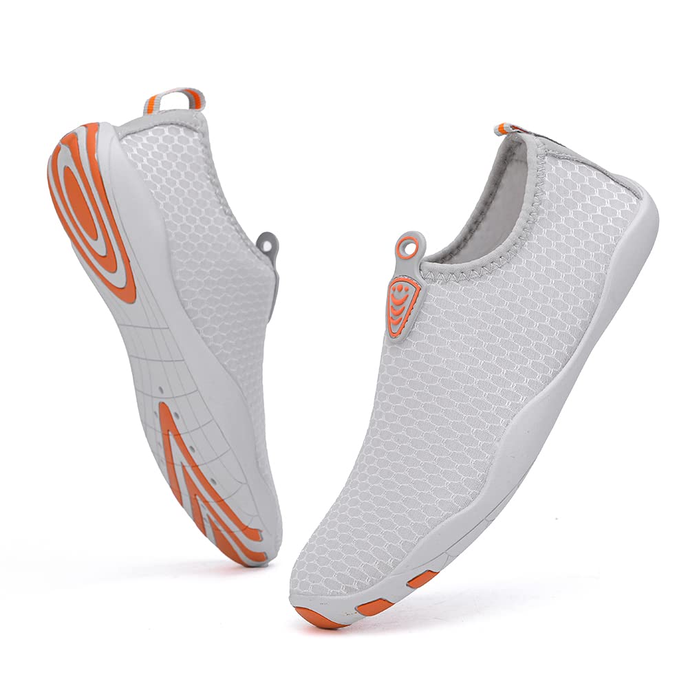 Vsufim Quick-Dry Water Sports Barefoot Shoes Aqua Socks for Swim Beach Pool Surf Yoga for Women Men (9 Women/8 Men)