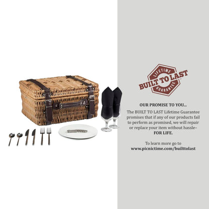NCAA Wisconsin Badgers Champion Picnic Basket with Deluxe Service for Two
