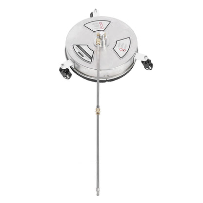 Cosiki 15 Pressure Washer Surface Cleaner, Stainless Steel Power Washer Accessory, 4 Wheels Cleaner with 1 4 Quick Connect Interface, Ideal for Driveways, Sidewalks, Patios & Decks,
