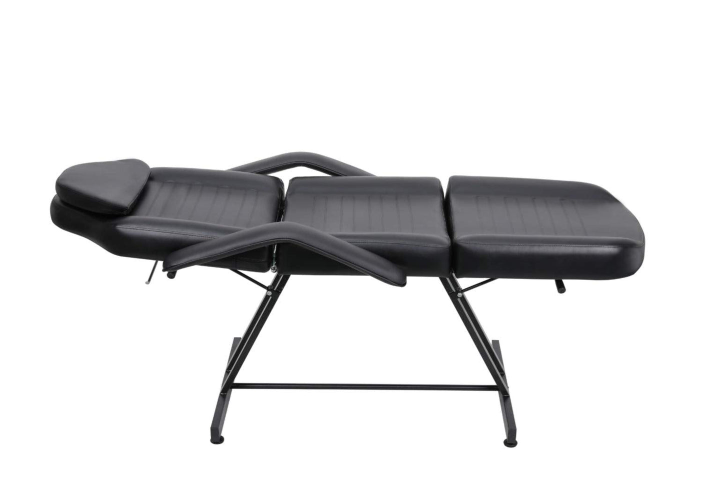 Salon Style Multi-Function Basic Facial Chair with Free Stool Facial Bed Massage Table Tattoo Massage Facial Table Bed Chair Barber Beauty Spa Salon Equipment Black