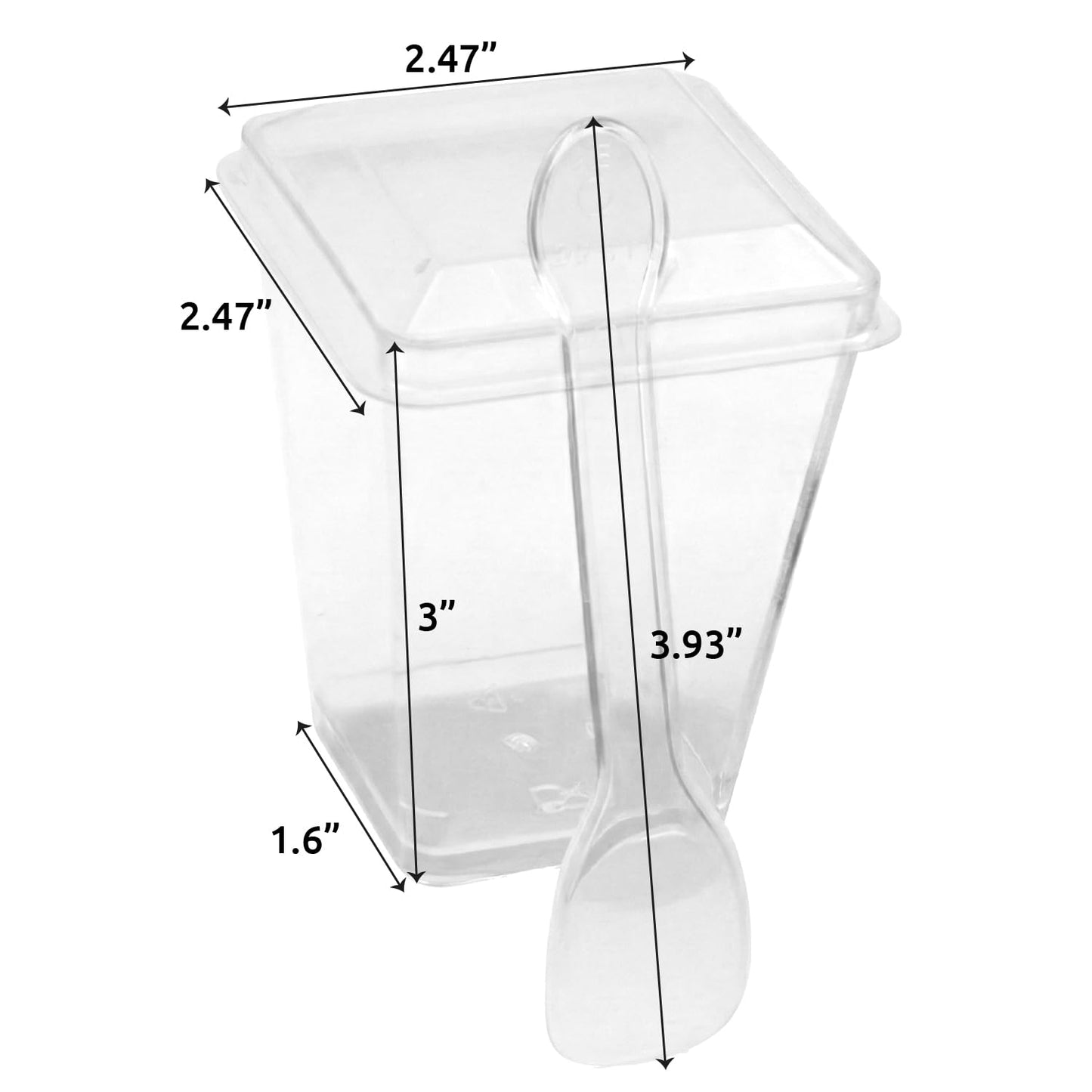 Sammray 100 Pack 5 oz Dessert Cups with Lids and Spoons – Plastic Parfait Cups for Appetizer and Desserts be it, Mousse, Tiramisu, Pudding, or salads - Perfect for Parties