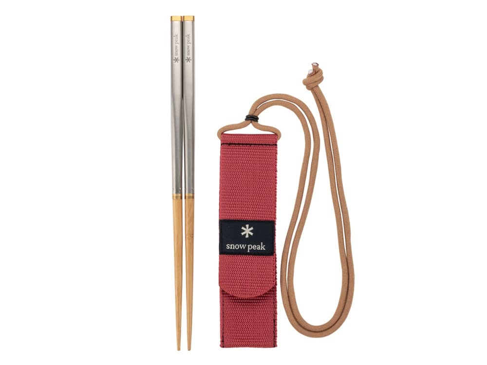 Snow Peak Wabuki 8" Chopsticks with Carry Sleeve, Ultralight Japanese Cutlery for Camping, Daily use & Outdoors