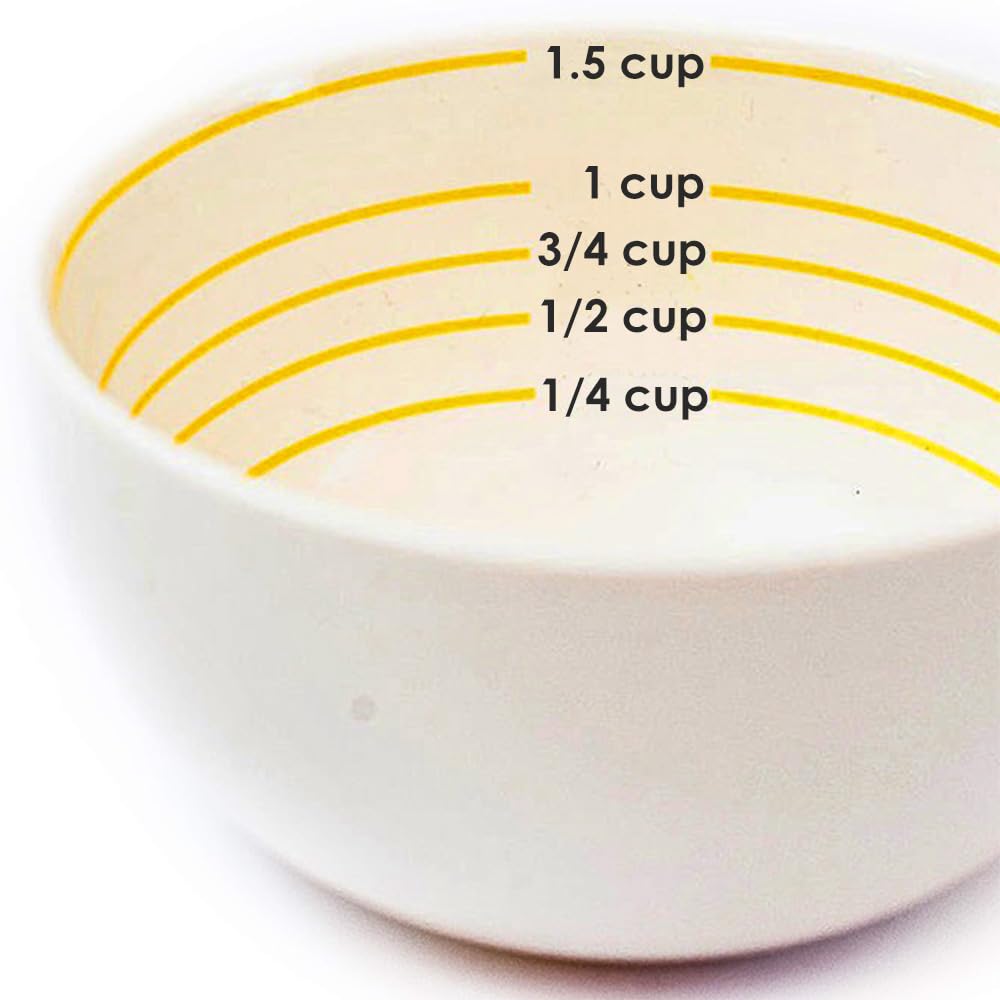 Uba Portion Control Bowl (PORCELAIN) for Measuring, Bariatric Diet, Diabetes & Healthy Eating