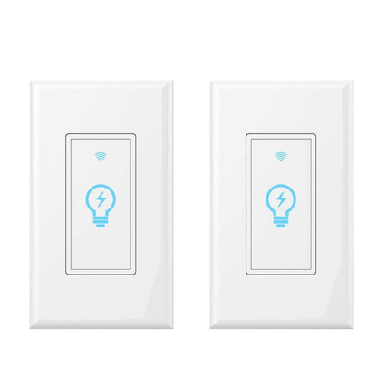 Smart Light Switch, Compatible with Alexa, Google Assistant, IFTTT, WiFi Light, Neutral Wire Required, Schedule Setting APP Remote Control, ETL, No Hub Required (Smart Switch 2pack)