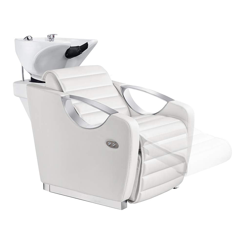 Dir Salon Shampoo Backwash Unit Hair Washing Station with Electrical Leg-Rest Victoria