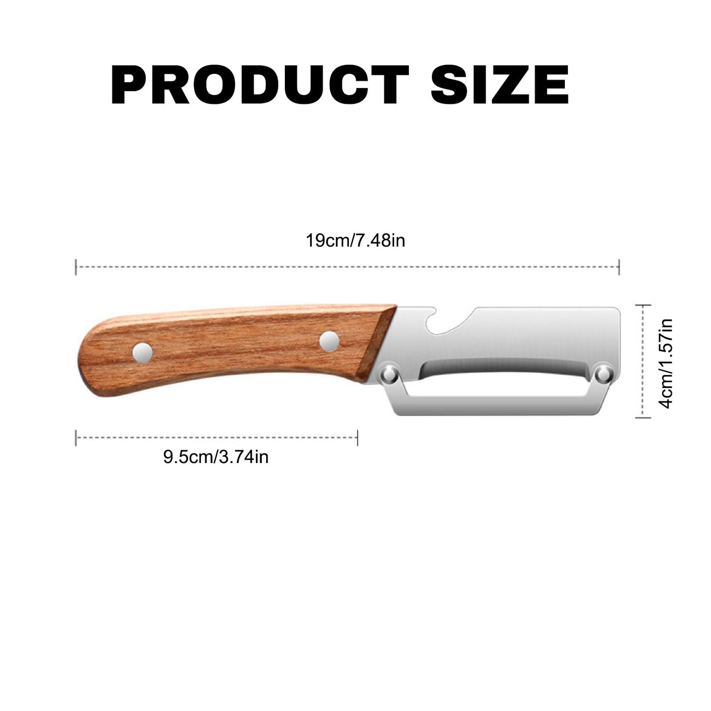 Vegetable Wooden Peeler for Kitchen Tool,Premium 2-in-1 Multifunctional Fruit & Vegetable Peeler with Built-in Bottle Opener, Ideal for All Fruits and Vegetables Needing Peeling