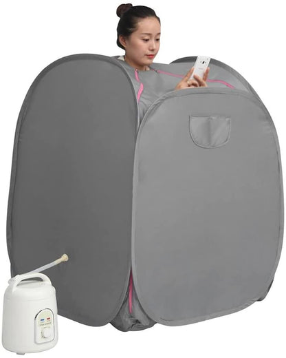 U5GAAALPPQ9 Portable Personal Home Steam Sauna 1.5L Sauna Steamer Full Body Sauna Tent Portable Personal Spa Indoor Body Slimming Therapy.