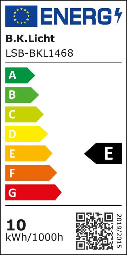 B.K.Licht - LED Strip with On/Off Switch, Warm White Light Colour, Includes Plug Cable, Under-Unit Light, Kitchen, LED Light Strip, Kitchen, Cabinet Lighting, Kitchen Lamp, 57.5 x 4.9 x 1.3 cm, Titanium-Coloured