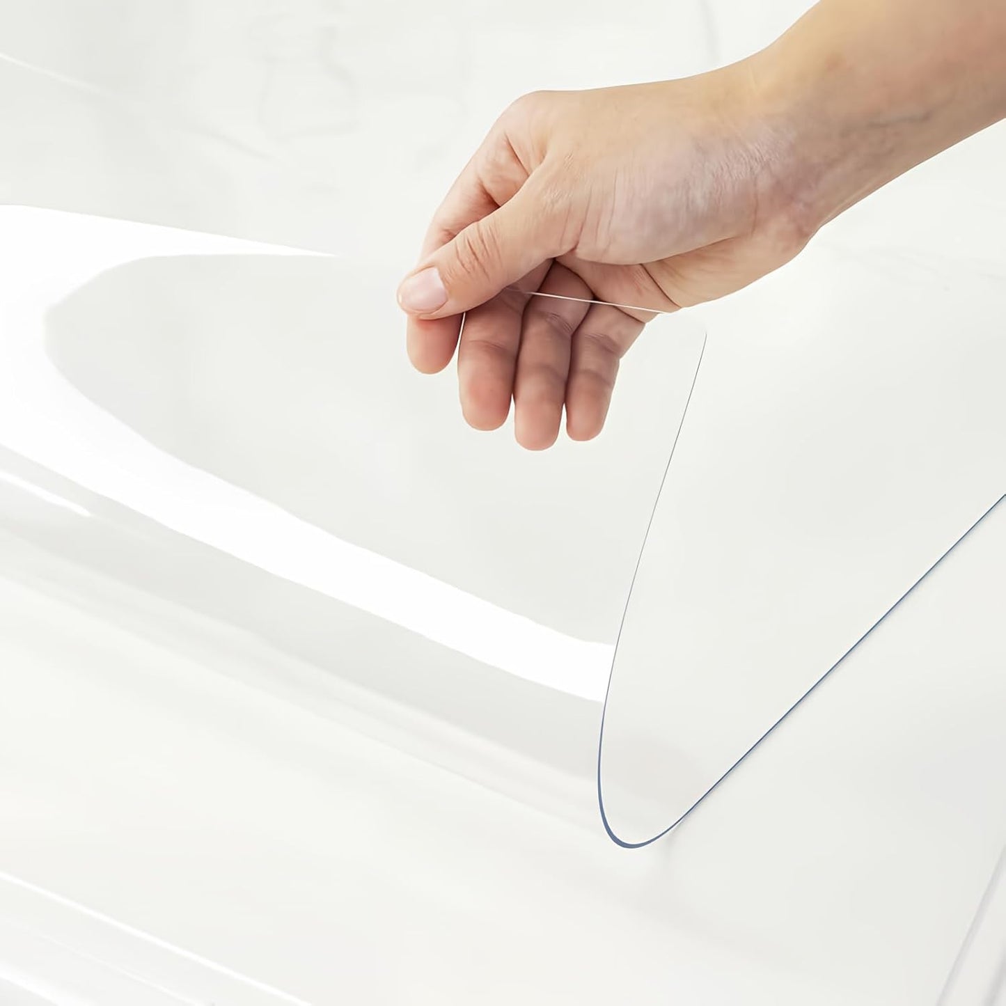 14 24 Inch,1.5mm Warmstar Clear Table Cover Protector x Thick Plastic Table Cover Rectangle,PVC Clear Table