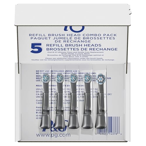 Oral-B iO Series Ultimate Clean Electric Toothbrush Replacement Brush Heads for an Oral-B Electric Toothbrush, 2 count, White