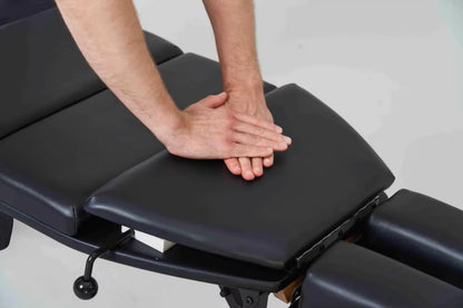 Helsevesen Arena 120 Portable Stationary Chiropractic Table, Thoracic & Pelvic Drops, Foldable Treatment Table with Adjustable Headrest, Height Not Adjustment