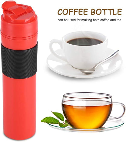 Dioche Bottle, 350ml Portable Tea Coffee Maker Drinking Water Cup for Travelling, Red