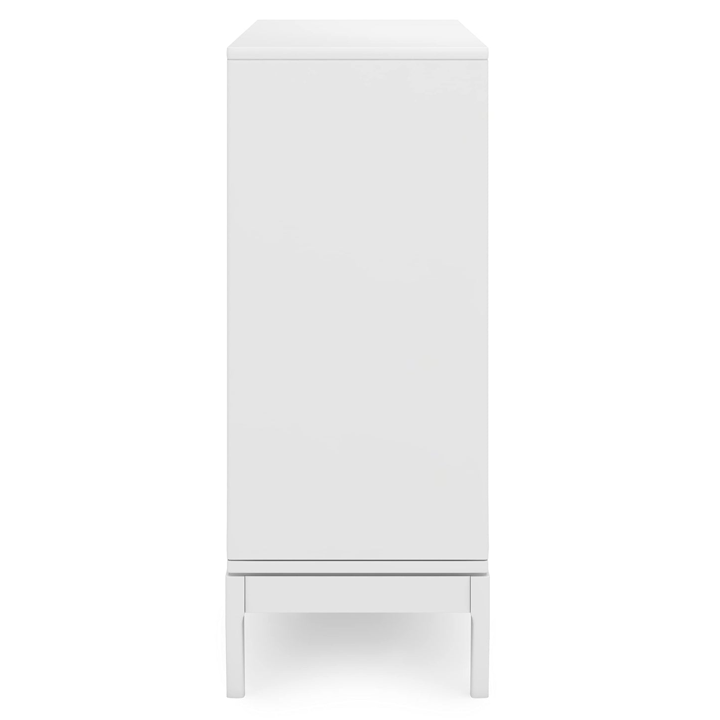 SIMPLIHOME Harper Medium Storage Cabinet - 48 inch Wide Solid Hardwood Sliding Door Cabinet in White, Mid-Century Modern Cupboard for Living Room or Entryway with 3 Drawers and Tapered Legs