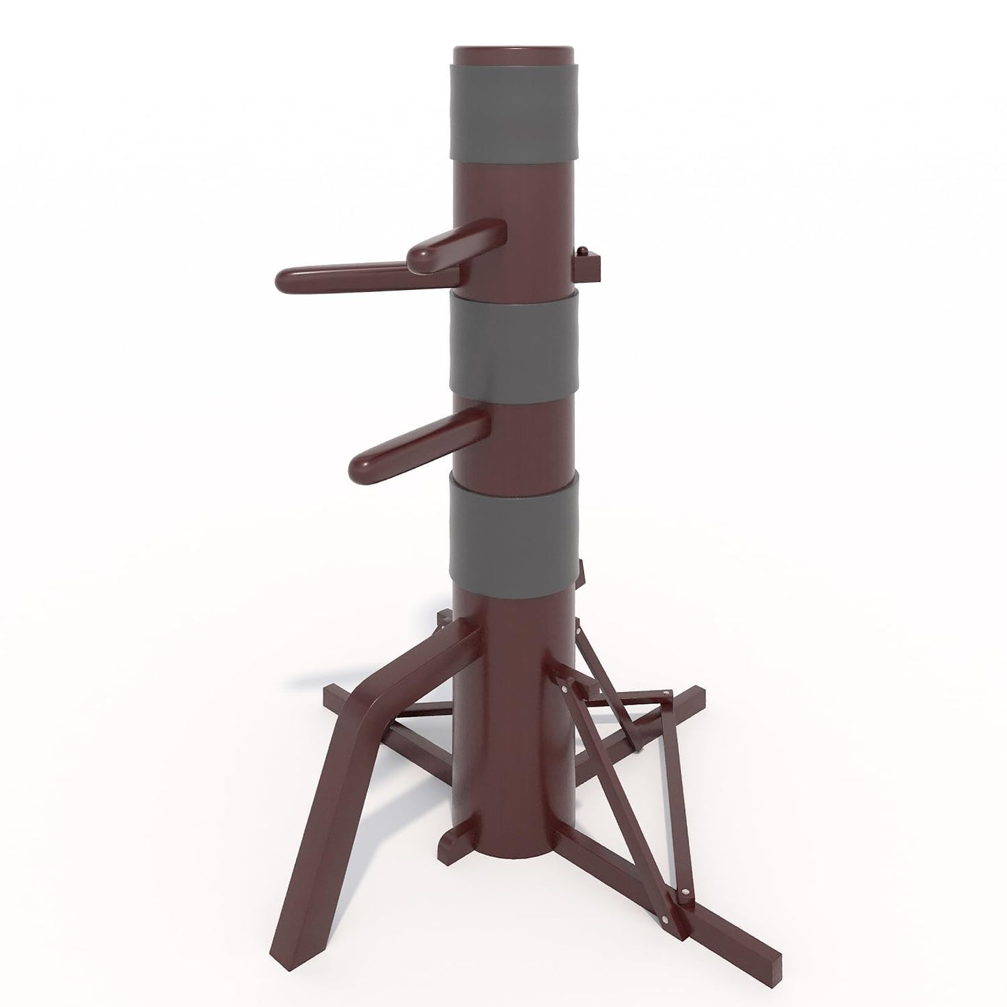 MR Wing Chun Dummy, Wooden Mook Yan Jong, IP Man Training Target with Tripod Base, Adjustable Height Mook Yan Jong Training with 3 Striking Pad, Martial Arts Traditional Kung Fu Training Dummy