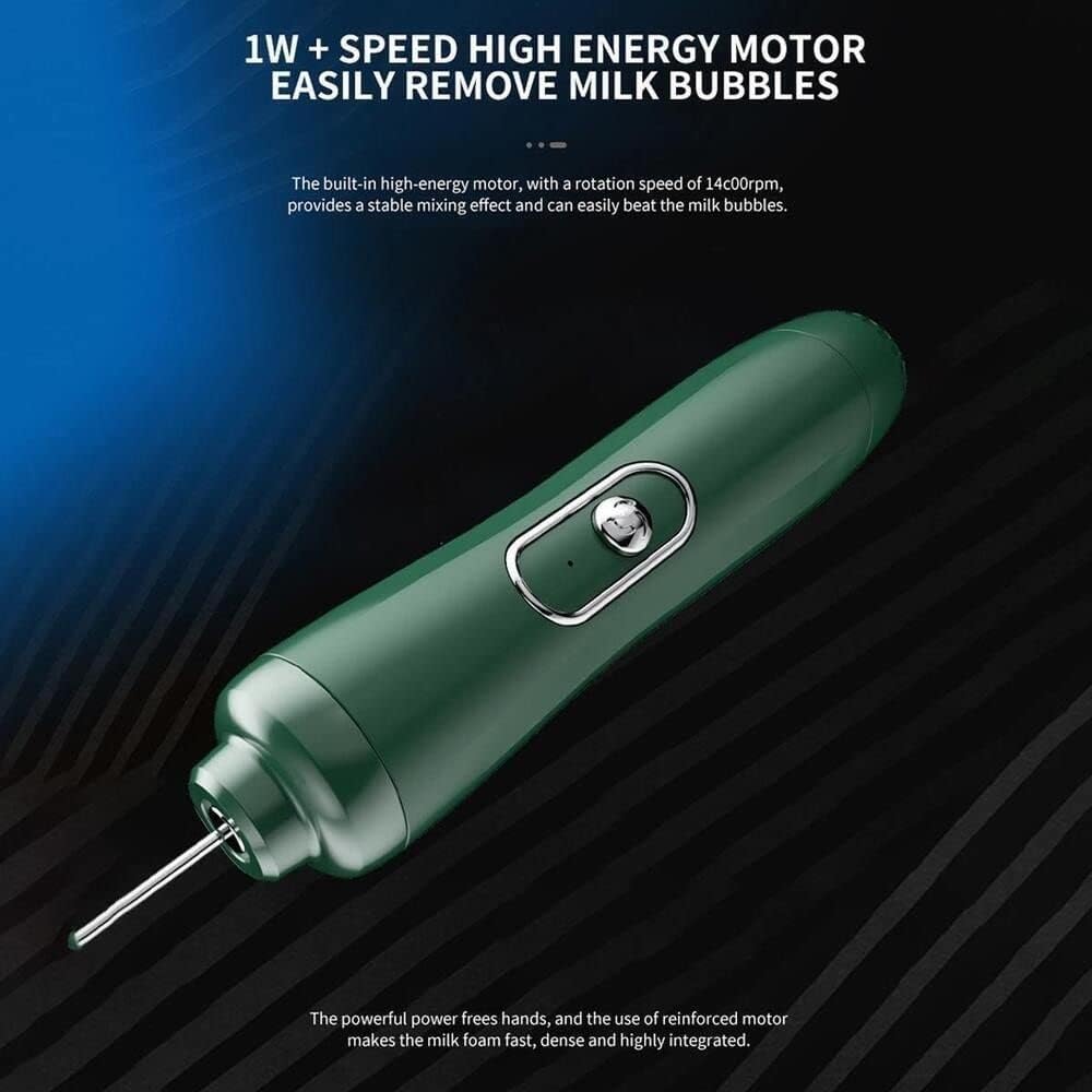 Handheld Milk Frother - Battery Operated Drink Mixer for Coffee, Electric Foam Maker Whisk, Stainless Steel Foamer
