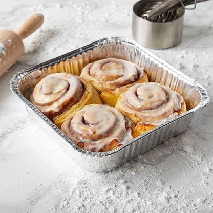 Aluminum Baking Pans by [Brand Name] - 30 Pack 8” x 8” Disposable Foil Containers with Lids | Heavy-Duty & Recyclable