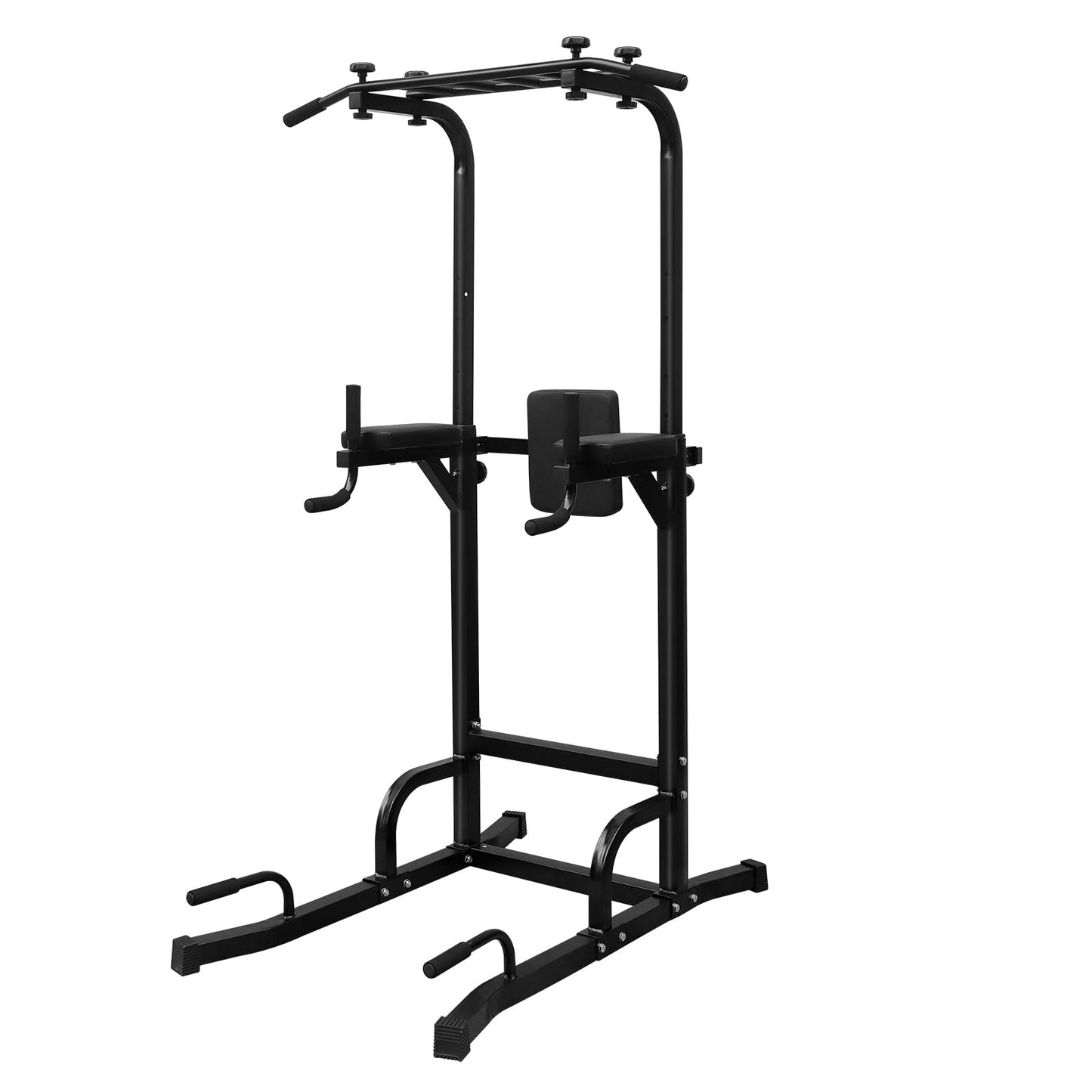 Power Tower Pull Up Bar Dip Station for Strength Training, Multi-Handle Design, Adjustable Height, Home Gym Fitness