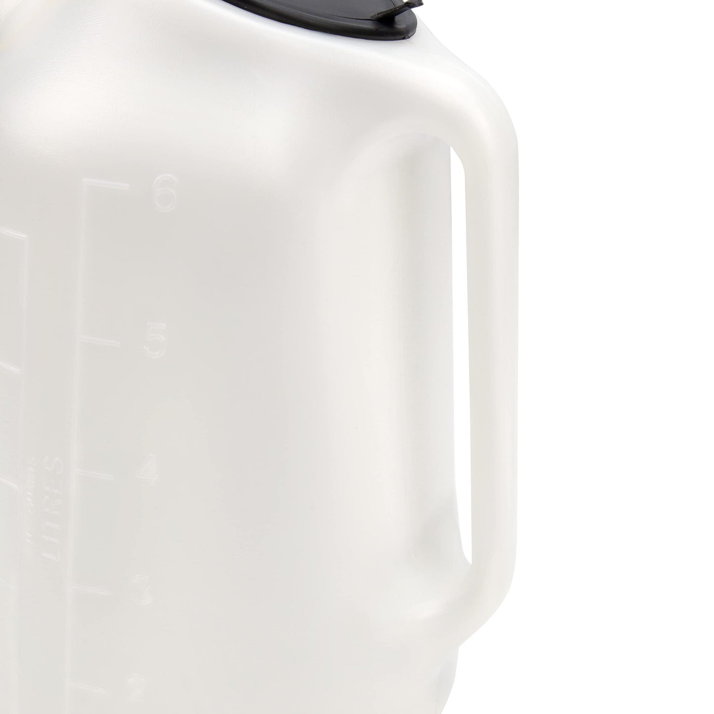 Steelman 6-Quart Oil Measuring and Dispensing Jug, Flexible 9.5-inch Spout, Snap-in Lid