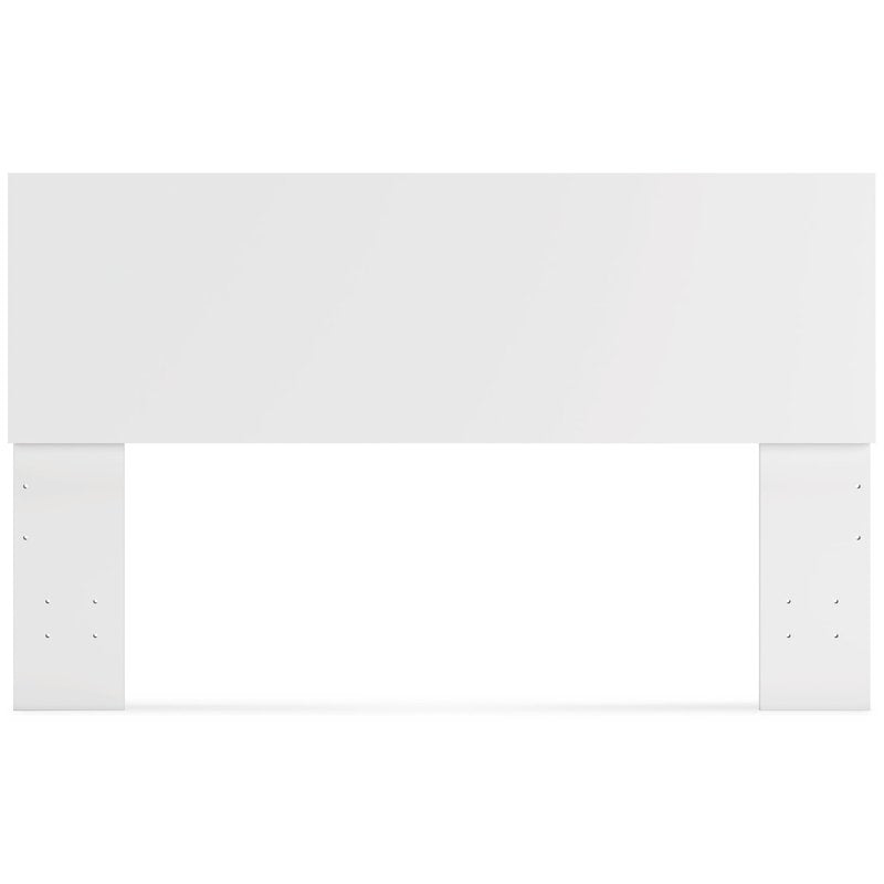 Signature Design by Ashley Onita Contemporary Queen Panel Headboard with Adjustable Height, Wood and Decorative Laminate, 39.53" High, Solid White Finish