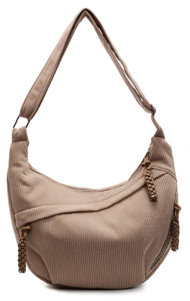 Nylon Crescent Crossbody Bag for Women Shoulder Tote Handbag Casual Sling Bag Dumpling Purse Bag for Outdoor Travel