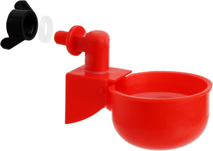 30 Pack 3/8 Inch Cedilis Chicken Water Cup, Automatic Drinking Cups for Chickens, Thread Poultry Water Cups, Chicken