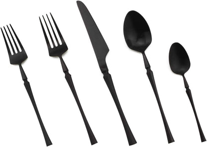 Gugrida Unique & Beautiful Flatware Set, 5 Piece Iridescent Silverware Sets, 18/10 Stainless Steel Reusable Cutlery Set