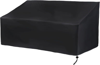 Hoypeyfiy Waterproof Oxford Fabric Patio Bench Cover - Black, Fits Standard Benches